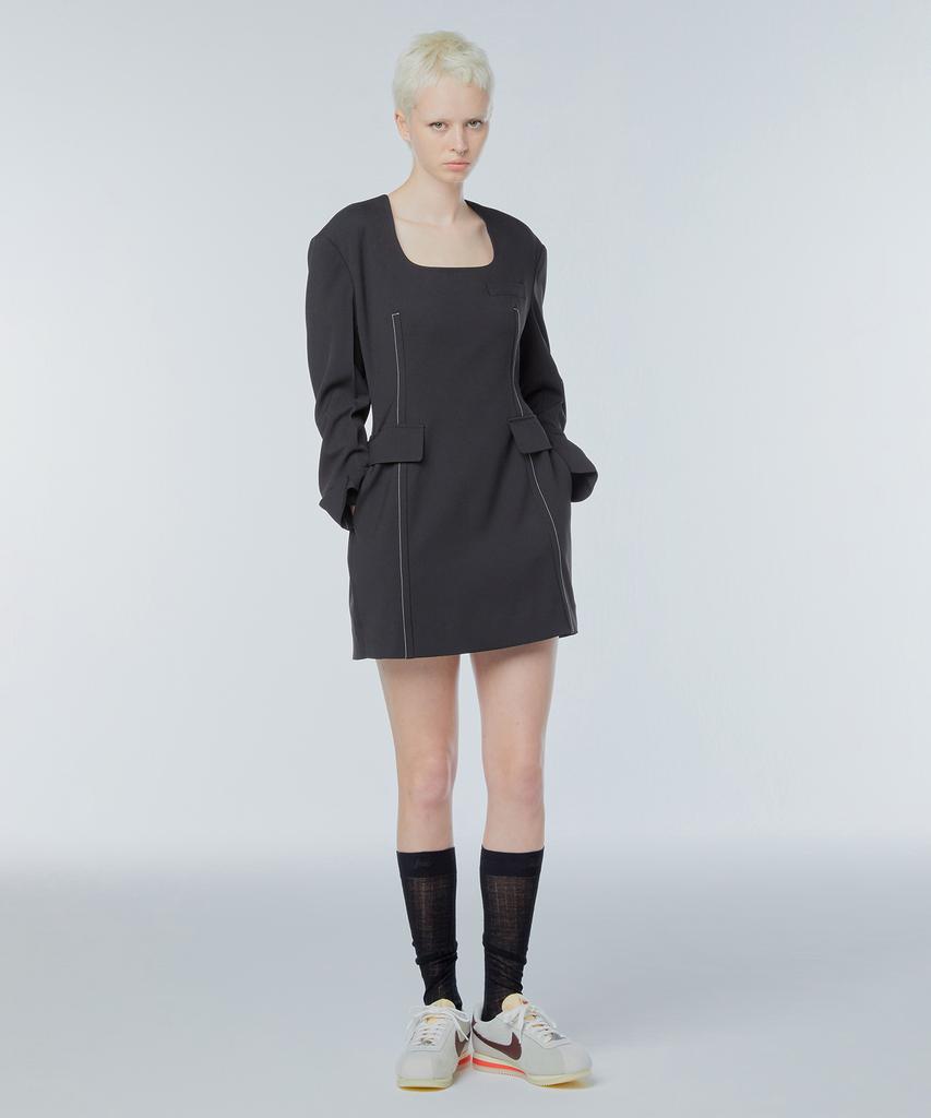 Instant Punk Square Neck Slim Dress