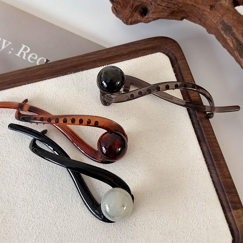 Заколка-краб в стиле ретро, заколка-хвост в форме буквы S, заколка-краб, заколка-шпилька, головной убор, аксессуары для волос