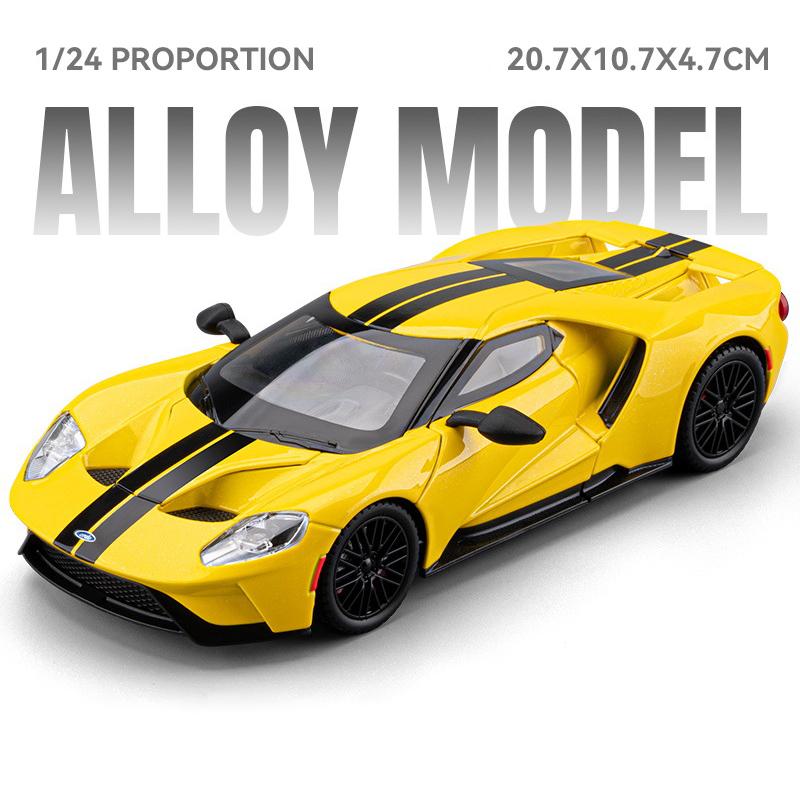 1/24 Ford GT Supercar Alloy Model Car Toy Diecasts Metal Casting Sound and Light Car Toys for Children Vehicle