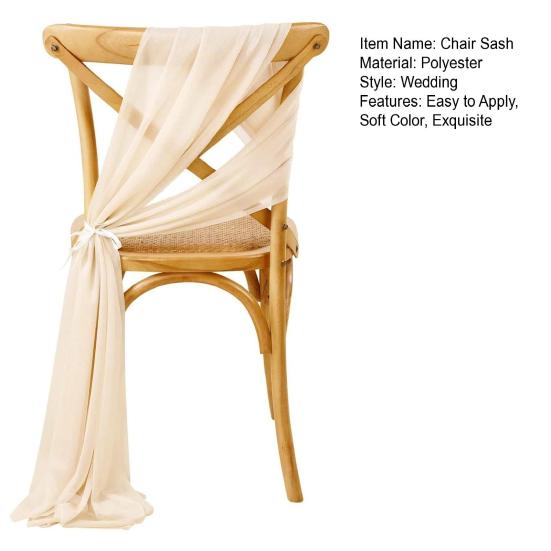 Шифоновые ленты на стулья, украшения для прохода на свадьбе, 9 футов, немнущаяся драпировочная ткань для церемонии, приема, вечеринки, банкетного украшения