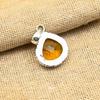 Медовый топаз, драгоценный камень, кулон ручной работы из стерлингового серебра 925 пробы для женщин