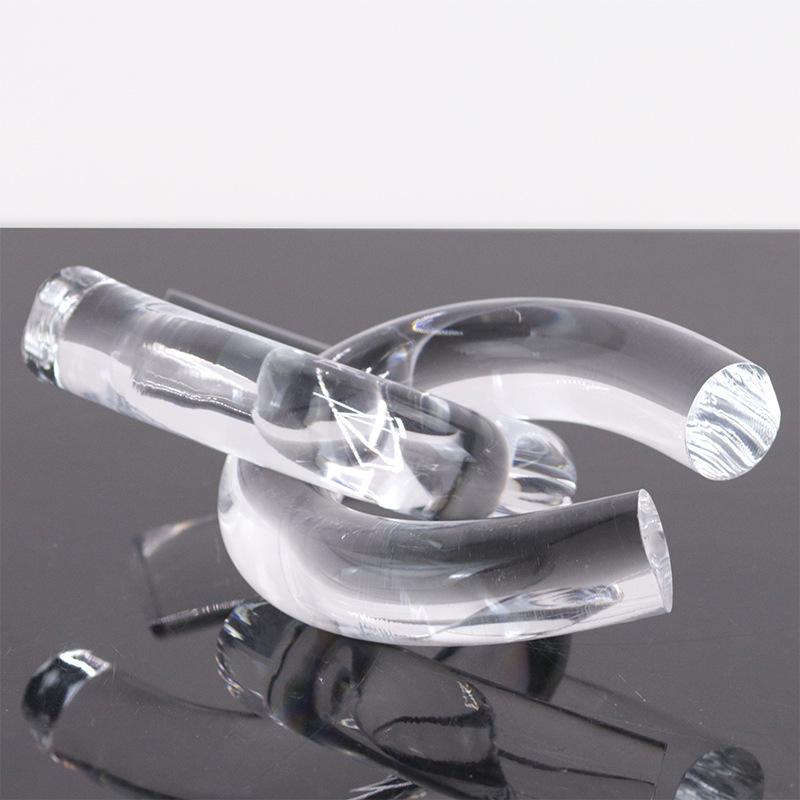 Прозрачные Акриловые Поделки Геометрические Узлы из Шпагата Украшения Полые Спирали Декоративные Фигурки Аксессуары для Домашнего Декора