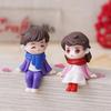 Valentine Gift for Girlfriend Boyfriend Cute Boy and Girl Sitting Couple Statue Decorative Showpiece (Polyresin) Valentine Day Gift