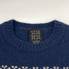 SUTOOH Blue STU-A22-KN06 Wool Cashmere Silk Jacquard Knit Tops 2 blueUsed