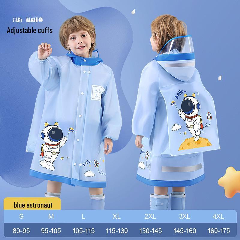 Детский плащ-пончо Bemei из ЭВА - Новый стиль для девочек, с местом для школьного рюкзака, цельный для детского сада и школы