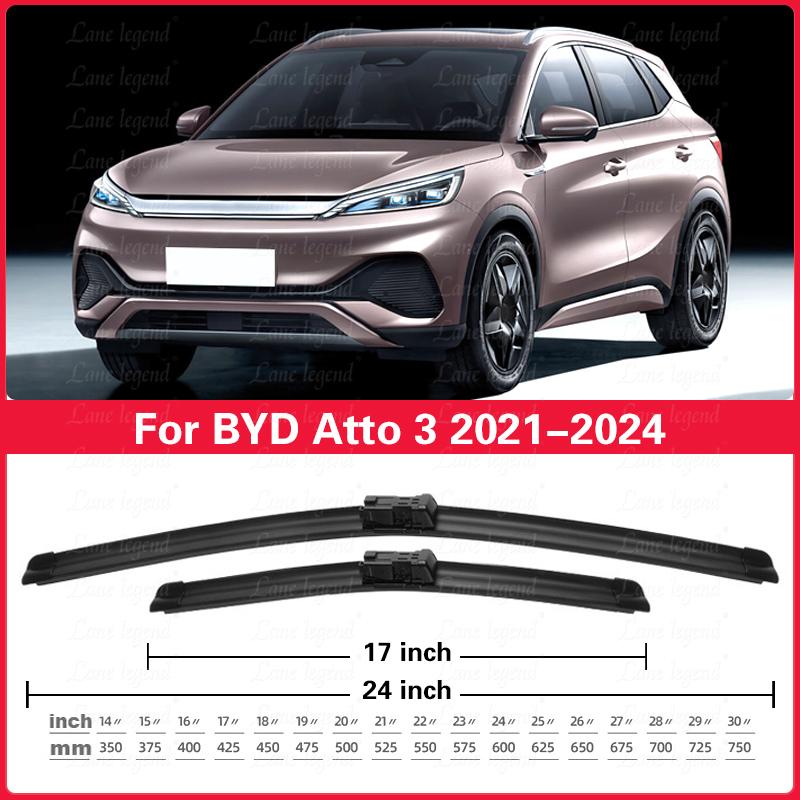 Передние и задние щетки стеклоочистителя для BYD Atto 3 Atto3 Yuan Plus EV 2021 2022 2023 2024 Аксессуары Щетки для лобового стекла