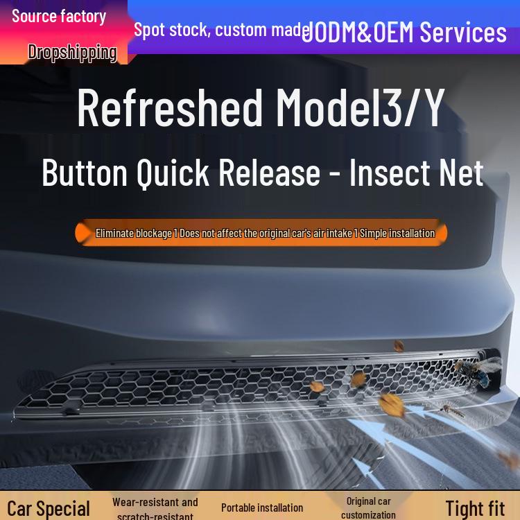 Tesla Model 3/Y Removable Insect Screen Center Air Intake Decor Accessory