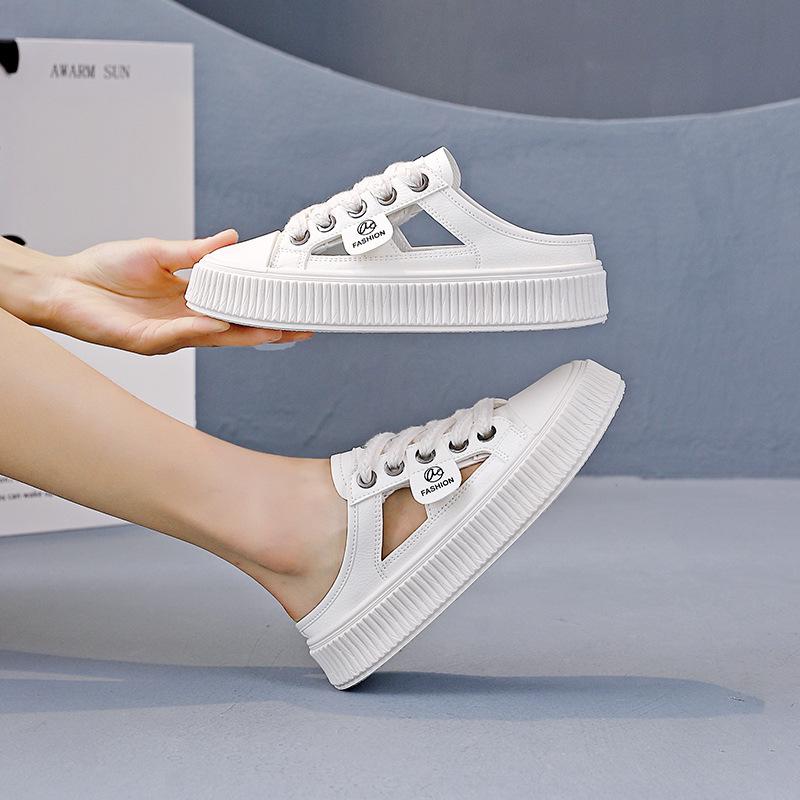 Черная сумка голова полутапочки женские новые женские парусиновые туфли на плоской подошве повседневные полуподносы женская обувь 831