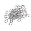 100 Pieces Stainless Steel Split Ring Key Rings Keychain DIY Craft Findings