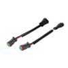 2 шт. DT Female to H11 Male Conversion Wire Cable Adapter Водонепроницаемый для светодиодной рабочей лампы Light Bar