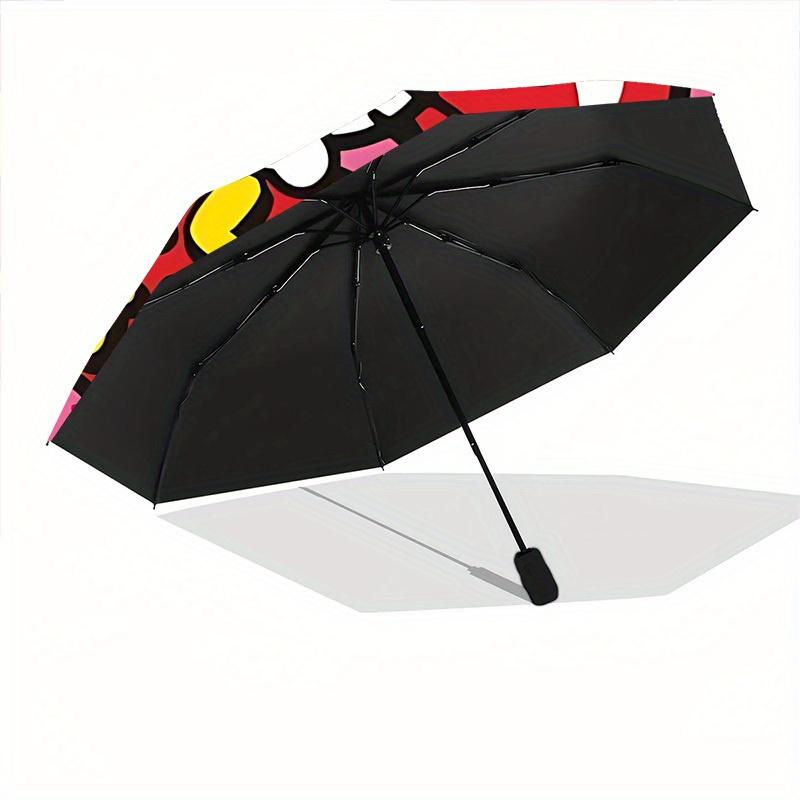 1pc apple hello kitty Automatic Umbrella 8-Bone Design Compact Gear for Outdoor Travel, Perfect Helloween Chrismas Gift for Friends or Family yy250829
