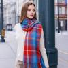 Rainbow Print Thick Scarf New Women Plaid Design Pashmina Shawls Cashmere Shawl Warm Winter Wrap Tassel Scarves Knitted