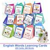 12 Thems Kids Montessori English Words Learning Cards High Frequency Words Vocabulary Building Teaching Aids Classroom Toys
