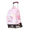 Мультяшный школьный рюкзак на колесиках Hello Kitty
