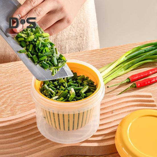 Прозрачный контейнер для лука, имбиря, чеснока с крышкой, дренажный слой, прочный герметичный ящик для хранения продуктов, кухонные принадлежности