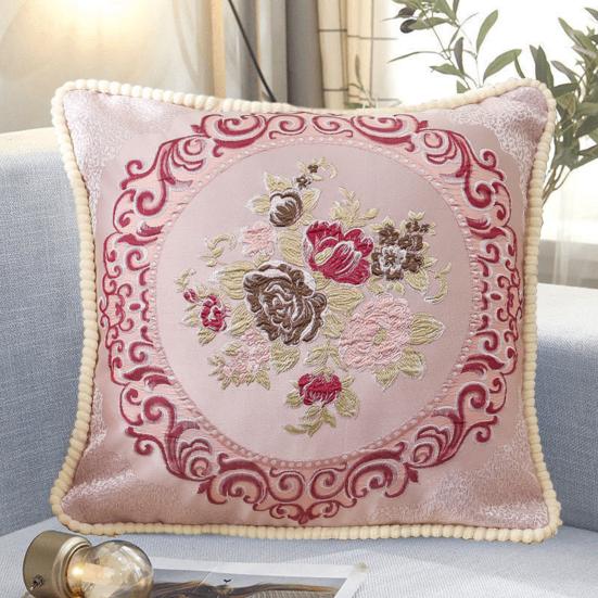 Квадратная наволочка, модная вышивка, мягкая текстура, квадратная наволочка 45x45 см, квадратная наволочка с цветочным узором, украшение для дивана