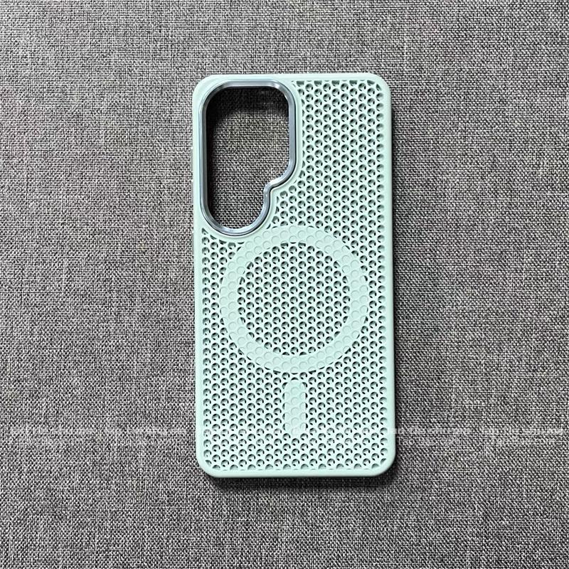 Case For Samsung Galaxy A57 A56 A55 A54 A37 A35 A27 A26 A17 A16 5G For MagSafe Magnetic Cooling Honeyb Mesh Protective Cover
