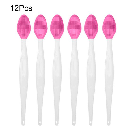 Силиконовая щетка для скрабирования губ, двусторонняя, эксфолиатор для губ для осветления темных