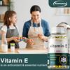 High-purity vitamin E extract capsules, all-natural, gluten-free, 120 capsules, suitable for adults.