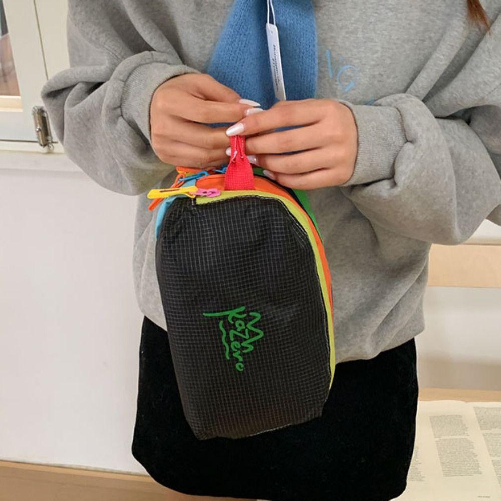 Multifunctional Cute Cosmetic Bag Coin Purse Nylon Toiletry Bag Lightweight Carryall Women