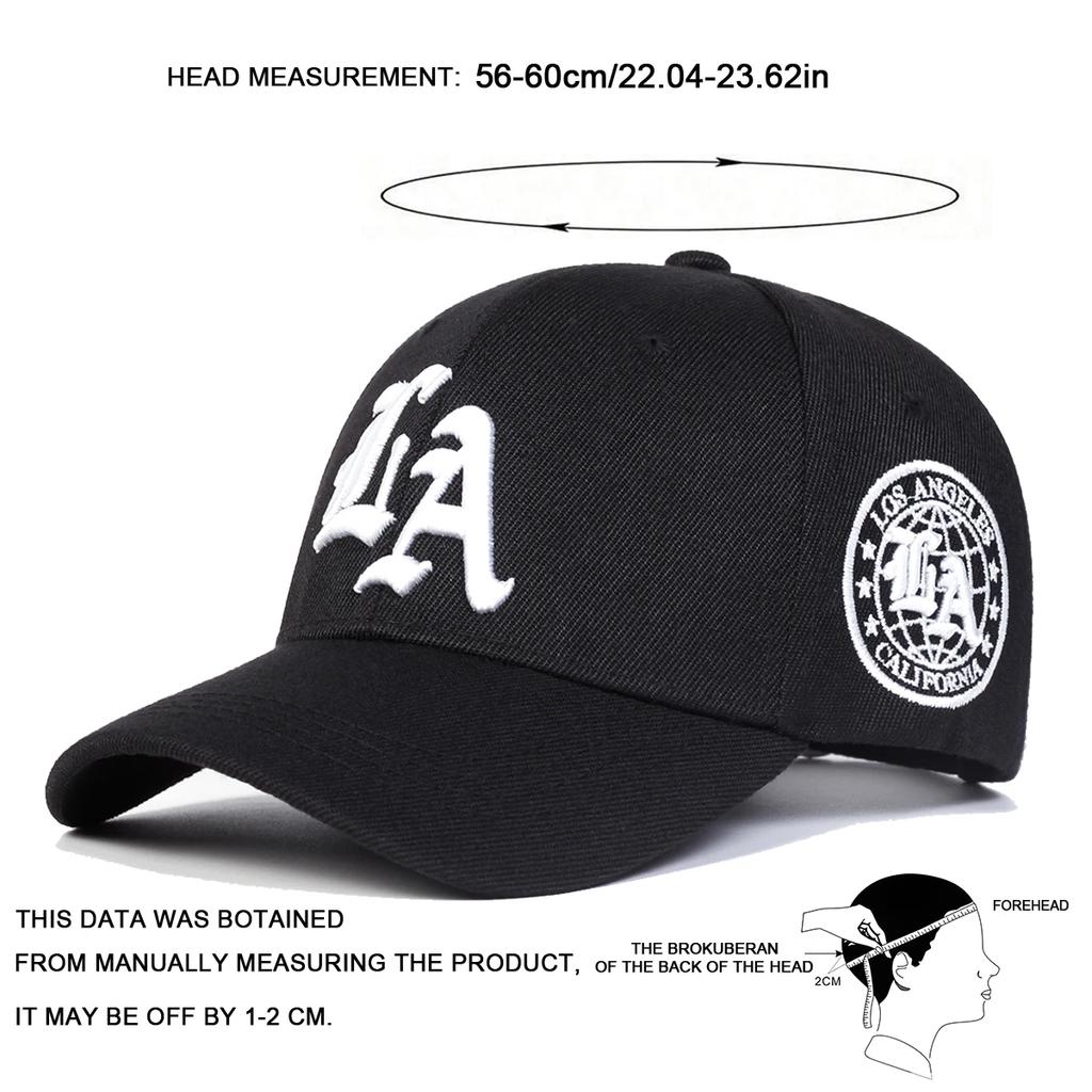 Unisex Los Angeles Letter Embroidery Baseball Caps Outdoor Adjustable Spring and Autumn Casual Sunscreen Hat