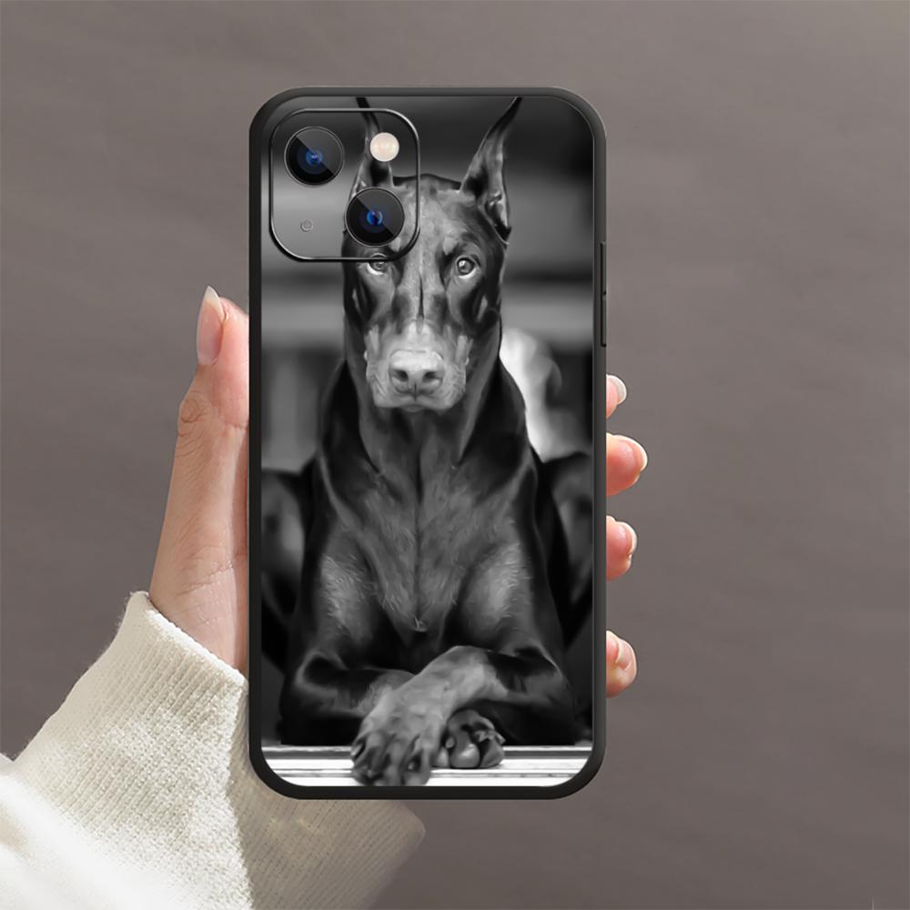 Чехол для телефона с изображением собаки добермана для iPhone Samsung Galaxy Redmi Xiaomi Oppo OnePlus Note SA 7 8 9 10 11 12 13 14 20 21 22 23 53 54 Pro Max Ultra