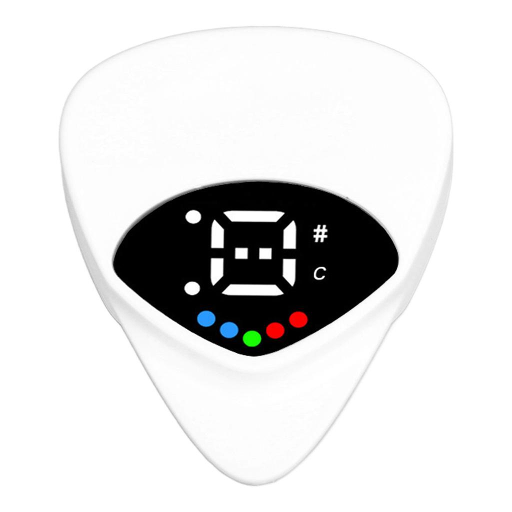 Гитара Два в одном Медиатор Тюнер Высокая Чувствительность Светодиодный Свет Питание от Батареи 12-тоновый Электронный Тюнер для Электрогитары