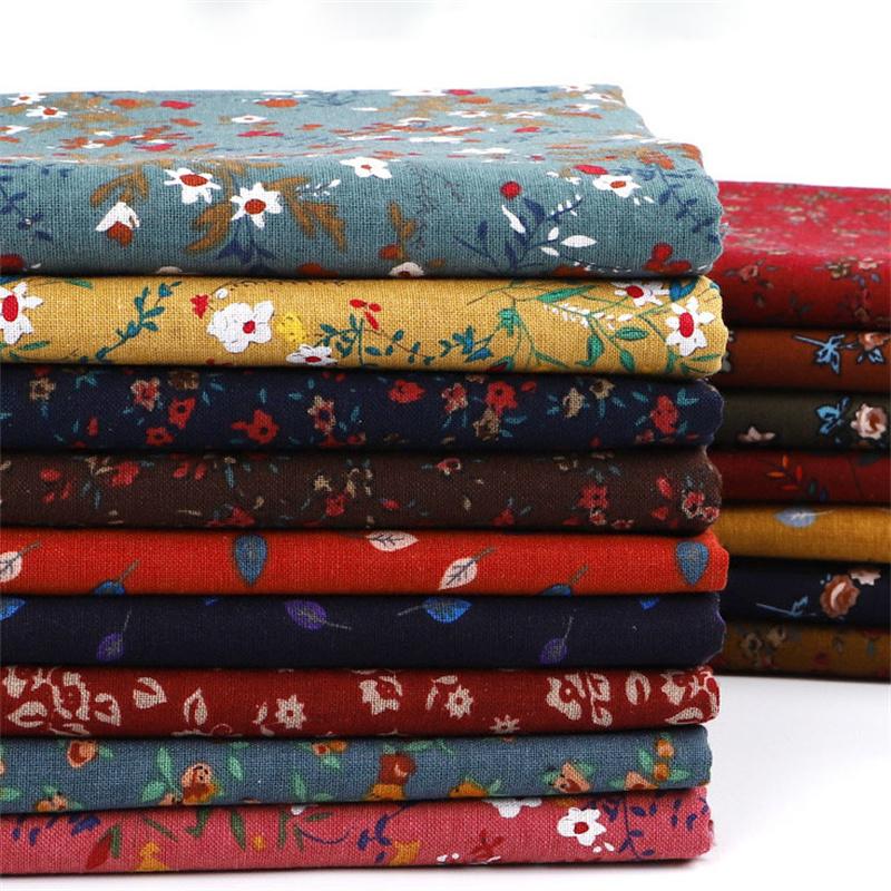 Хлопковая и льняная набивная ткань Ткань Богемная одежда Скатерть Стиль ретро Износостойкая и долговечная Штора Этнический стиль Красивый цвет