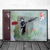 Banksy Street Graffiti Collage Monkey Canvas Painting Poster and Print Nordic Style Wall Art Pictures for Living Room Home Decor No Frame