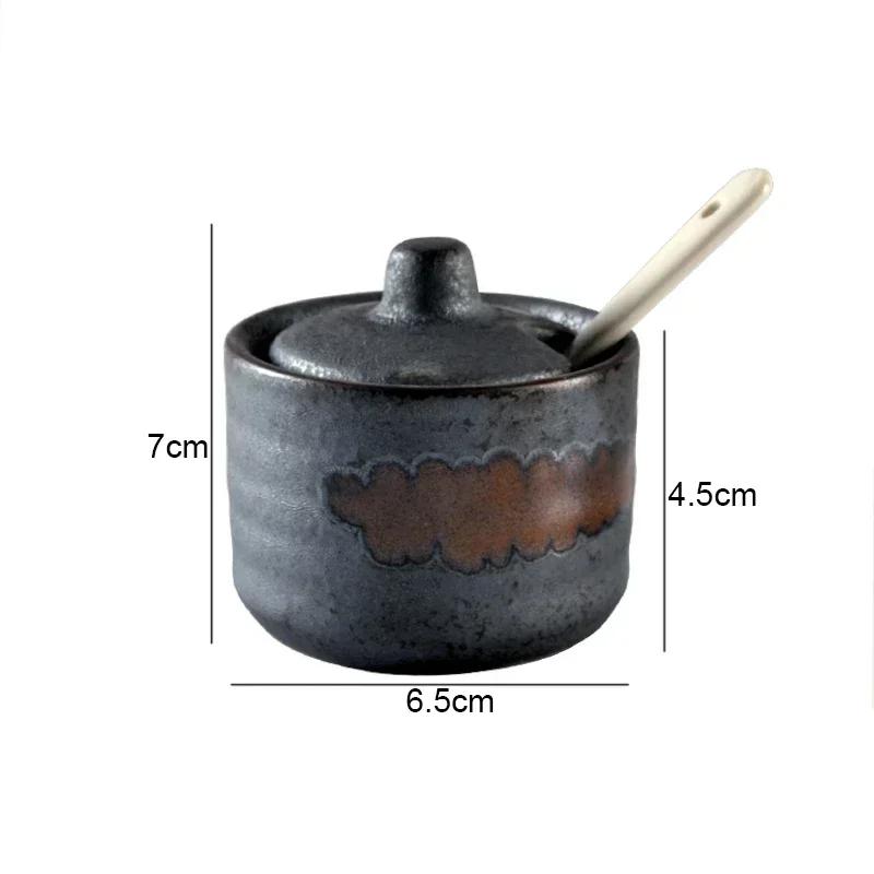 Ретро керамические банки для приправ Солонки и перечницы Кухонные принадлежности для специй Банки для специй Коробка для приправ Кухонные принадлежности