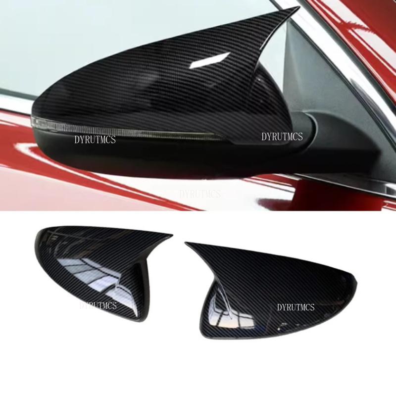 Rearview Side Mirror Cover Wing Cap Fit For Kia Niro DE 2016 2017 2018 2019 2020 2021 Outdoor Door View Case Trim Carbon Fiber
