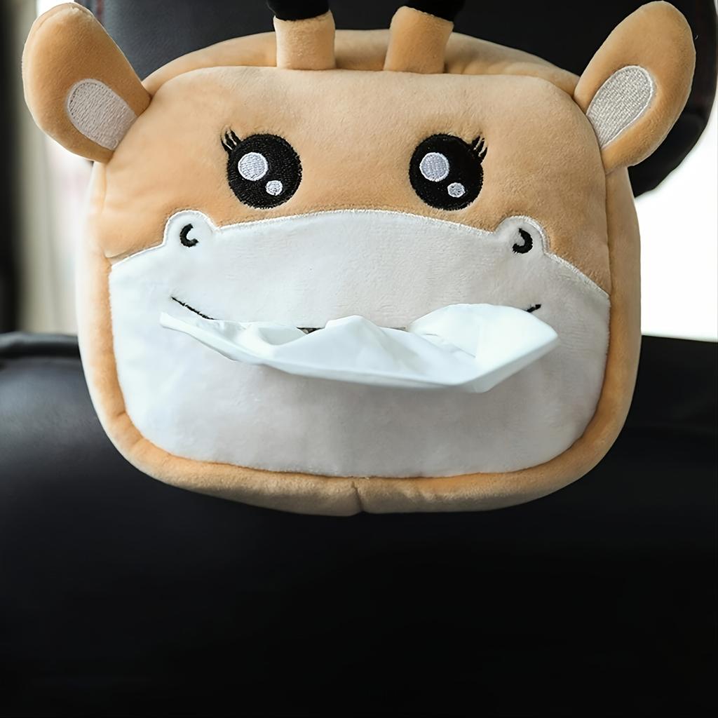 Cute Cartoon Plush Tissue Box Holder: Add A Fun Touch To Your Car Interior!