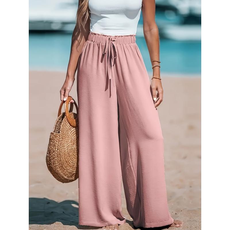 Женские широкие свободные брюки Four Seasons с завязками на завязках, удобные повседневные модные брюки