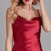 Summer Women Silk Satin Night Dress Sleeveless Nighties V Neck Plus Size Long Nightdress