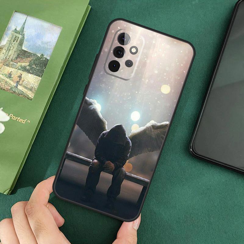 Чехол-футляр с рисунком 'Крылья падшего ангела' для Samsung Galaxy A55 A05 A06 A35 A15 A53 A33 A13 A22 A32 A52 A14 A34 A54 A16