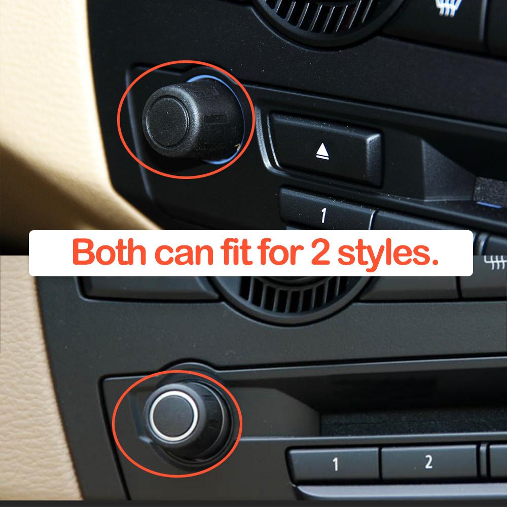 Car Dashboard Multimedia Radio CD Player Audio Volume Rotary Switch Knob Cap For BMW X5 X6 E70 E71 E72 2007-2013 65126966510