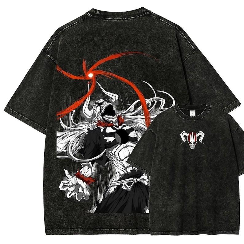 Bleach Vintage Washed Cotton Anime Shirt, Manga Tee Mineral Wash T-Shirt, Vintag