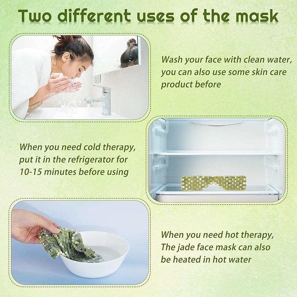 Eye Massager Jade Eye Mask Facial SPA Facial Cooling Mask Gift Sleeping Eye Mask  Eye Relax