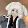 Warm Plush Ear Protection Hat Cute Bucket Hat New Big Rabbit Ears Hat Women