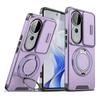 KEYSION 360°Rotating Ring Stand Phone Case for VIVO V40 Pro 5G Slide Camera Protection Magnetic Shockproof Cover for VIVO V40 5G