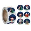 500pcs/roll Christmas Round Santa Claus Stickers Gift Packaging Sticker Letter Stickers