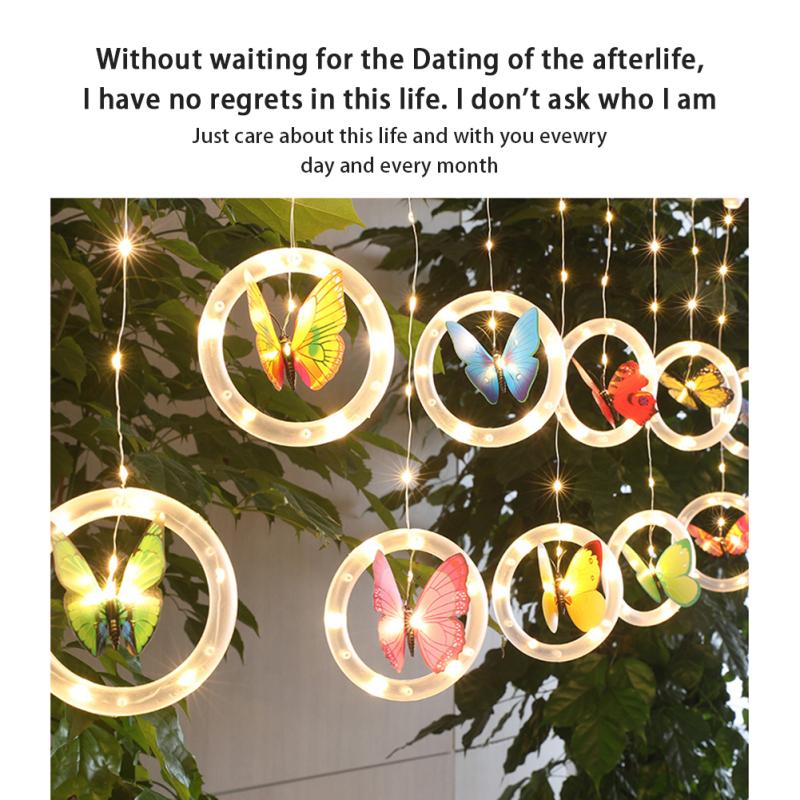 Butterfly Shaped Luminous Led String Lights Outdoor Waterproof Christmas Fairy Lights For Garden