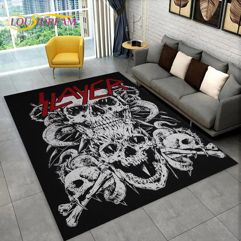 Slayer Heavy Metal Band Музыкальный коврик, коврик для дома, гостиной, спальни, дивана, коврик для двери, детский игровой нескользящий напольный коврик