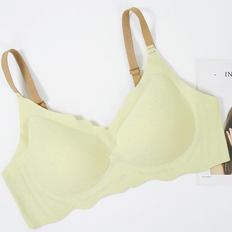 Бесшовное женское нижнее белье, волнистое, без стального кольца, маленькая грудь, регулируемый маленький удобный тонкий верхний бюстгальтер