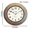 Латунные рельефные аналоговые настенные часы круглые классические часы для гостиной дома и офиса
