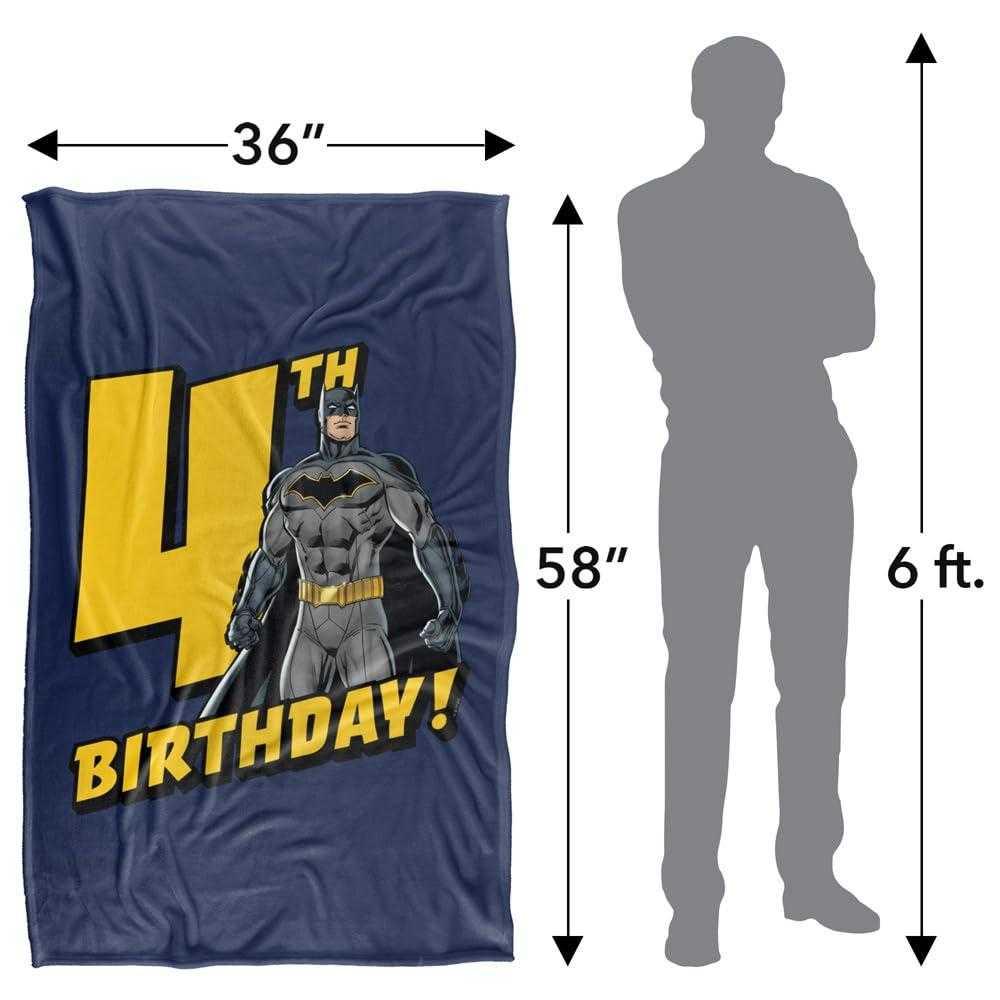 Justice League Soft Touch Batman 4th Birthday Throw
