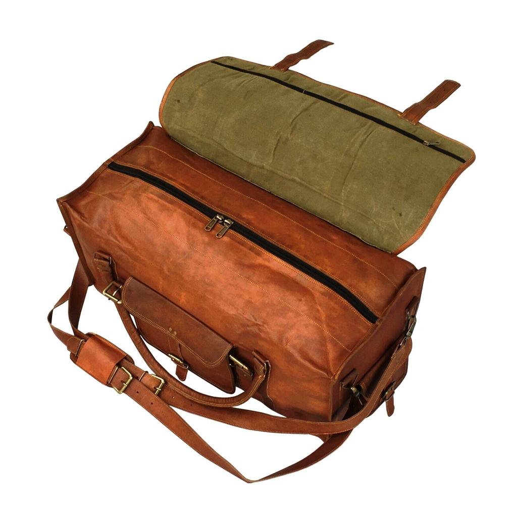 Мужская винтажная дорожная сумка Weekender с клапаном из натуральной кожи