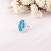 Swiss Blue Topaz Gemstone 925 Sterling Silver Jewelry Handmade Ring Gift For Her RR-64-1