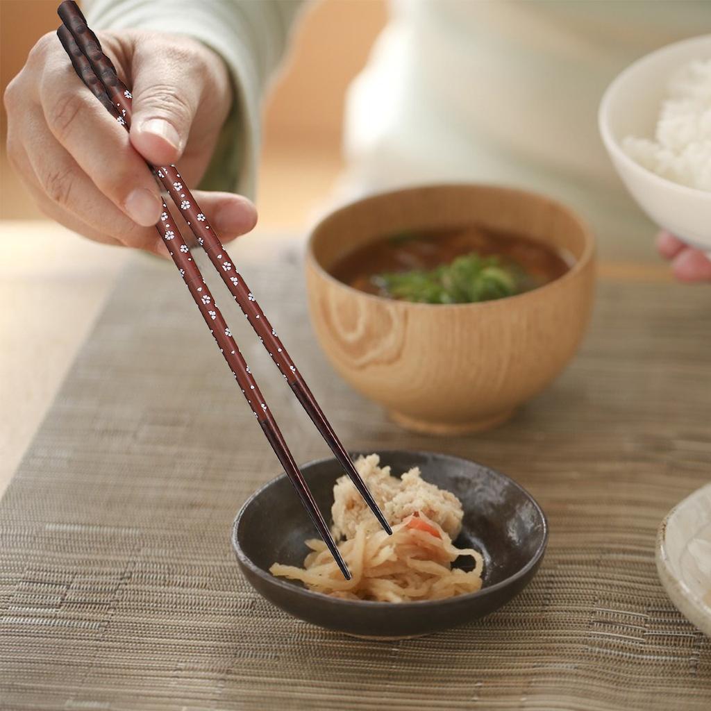 1 Set Wooden Chopsticks Tableware Set with Chopstick Rest Smooth Portable Case for Travel Home Camping Dinner Service