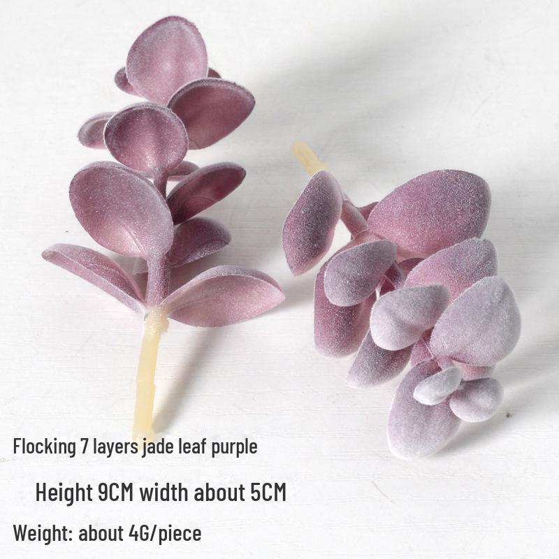 Mini Flocking Artificial Succulent Bonsai for DIY Wall Decor